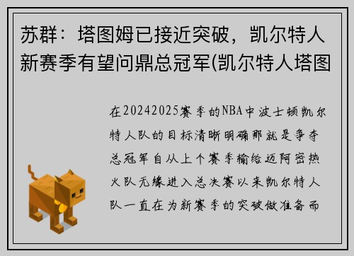 苏群：塔图姆已接近突破，凯尔特人新赛季有望问鼎总冠军(凯尔特人塔图姆球衣号码)